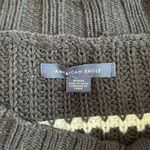 American Eagle Black & White Striped Chunky Knit Sweater Photo 7