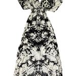 Japna  Black & White Tie Dye Maxi Dress w/ Side Slit Women Size XS | 21-4 Photo 3