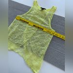 Victoria's Secret Victoria’s Secret Neon Yellow Sheer Lace Cross Back Tank Top Swim Cover Up Small Photo 7