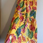 Farm Rio  Yellow Beaks & Bananas Print Cotton Maxi Sundress Size Medium Photo 7