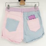 Dolls Kill x Care Bears Pastel Just Add Love Colorblock Denim Shorts Size S Photo 7