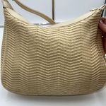 Etienne Aigner  Vintage Cream Basket Weave Straw Handbag Neutral Purse Photo 3