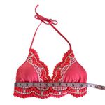 BECCA by Rebecca virtue Delilah Avery Coral Crush Pink Halter Bikini Top Small Photo 2