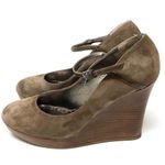 Juicy Couture  tan suede Mary Jane wedges, size 9, made in Italy Photo 2