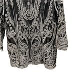 Ultra Pink Lace Sheer Embroidered Top Black Size Medium Photo 1