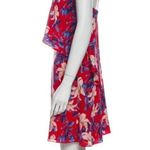 Intermix Silk Dress L Lisette Floral Open Back Flounce Red Summer Vacation Party Photo 4
