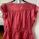 J.Crew  Women's Flutter Sleeve V-Neck Coral Top size LP Photo 3