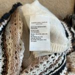 American Eagle Striped Crochet Sweater Dress Tassel Tie Back Mini Cotton Size S Photo 6