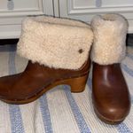 UGG Lynnea Cherry Leather Clog Ankle Boot Photo 0