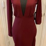 Lulus Deep V Neck Midi Dress S Photo 0