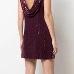 Alice + Olivia NWT $440 Reversible Kamryn Merlot Sequin Mini Dress size 4 Photo 3