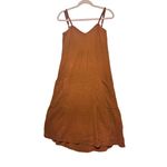 ZARA Textured Midi Dress in Burnt Orange Size XS Bloggers Favorite Photo 3