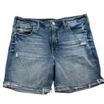 Silver Jeans Co. Sz 34 Bermuda Shorts Sure Thing High Rise 6.5 In Cuffed Stretch Photo 1