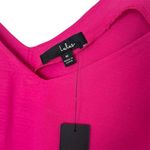 Lulus  Sweet Surprise Bright Pink Asymmetrical Hem Maxi Dress Spaghetti Straps M Photo 4