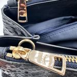 Coach Stanton Carryall handbag in stamped snakeskin leather Dark blue Photo 10