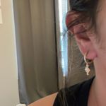 Hoop earrings w cross detail Photo 1