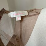 Luxxel White Crochet Lace Nude Mesh Sheath Dress Long Sleeves XS Photo 9