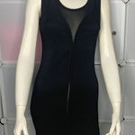 Foreign Exchange  Black BodyCon Mini Dress W/Sheer Panels Size Small Photo 0