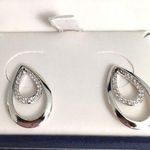 Sterling Silver Zeghani  Teardrop Hoop Earrings Photo 0