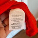 J.crew red orange jersey ruffle neck off shoulder midi dress M Size M Photo 5