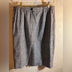 Classic Vintage Black Gray Plaid Pencil Skirt classic lined normcore preppy 12 Photo 5