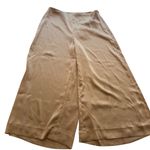 Vince  Silk-Blend Wide-Leg Satin Dress Pants Beige Cropped Trousers Size 00 NWT Photo 4