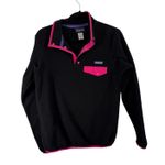 Patagonia Lightweight Synchilla Snap T Pullover Black Pink Gorpcore Womens Small Photo 0
