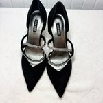 Nine West  Black and Silver Rhinestone Wrapped Pointed Toe Stiletto Pumps‎ 8.5 Photo 1