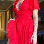 Red Baby Doll Dress Photo 3