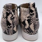 Time & Tru  Faux Snakeskin Sneakers Zippers on Side Size 8W Both Shoes Brown Spot Photo 3