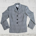 Jones New York 90s Houndstooth Belted Office Blazer Prince of Wales Size 8 NWT Photo 1
