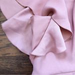 Kate Spade • Cutout Crepe Dress pink eyelet ruffle sleeve flutter Faded Peony Photo 5