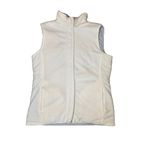 IZOD Puffer Vest Reversible Zip Up Fleece Lightweight Grayish White Vest Sz S Photo 5