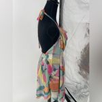 Rachel Roy size 8 Halter Sundress Colorful Brushstroke Print‎ Open Back Dress Photo 3