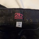 Bebe 2B  Black Skinny Jeans Animal Print Size:29 Photo 1