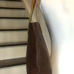 ETRO Milano Red Paisley Vachetta Leather Shoulder Bag Tote Interior Pocket Photo 2