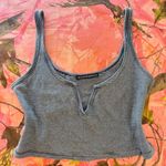 Brandy Melville   navy blue striped tank crop top Photo 0