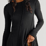 Free People  Care Full Swing Asymmetrical Tunic - Black- Size Large Photo 0