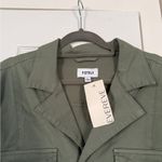 Pistola  Evereve Sage Olive Green Utility Wideleg Jumpsuit Size Large NWT Photo 3