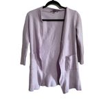Boston Proper  Light Purple Cashmere Cardigan Photo 4