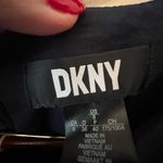 DKNY  Womens Dark Blue Button Flutter Sleeve Short Tent Dress With Ruffle 8 Photo 2