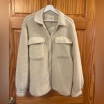 Thread & Supple Size Large Teddy Fleece Shacket Jacket New With Tags White Photo 7