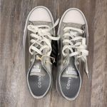 Converse  All Star Womens Silver Metallic Glitter Sparkle Low Top Sneaker Shoe 7 Photo 4