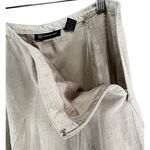 INC International Concepts Skirt Women 4 Linen A Line Flare Midi Cottage Granola Tan Photo 2