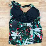 Aqua Green  Black and Green Print Tiered Tankini Swim Suit - Size Medium - NWT Photo 4