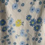 ZARA Floral Mini Dress Yellow Blue white adjustable spaghetti straps tie sides M Photo 6