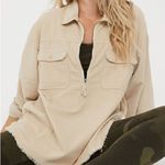 Aerie  Offline Corduroy Quarterzip Shacket Photo 0