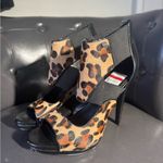 Calvin Klein Cheetah Print Fur Strapped Heel Shoes (NWT) Photo 8