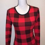 Old Navy  red plaid long sleeve pajama top Christmas holiday Photo 1