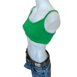 Camila Coelho Sports Bra Kelly Green SMALL Bralette Cotton High Impact USA NEW Photo 4
